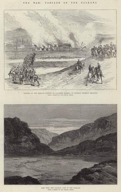 La guerra, paso de los Balcanes de Charles Auguste Loye